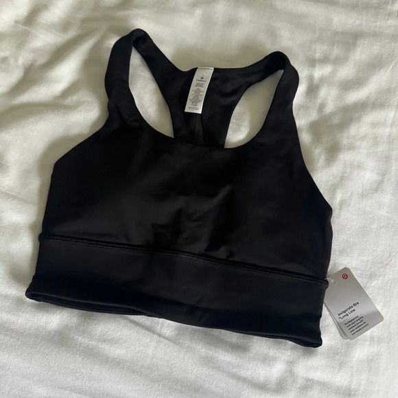 🆕🖤 Lululemon Invigorate Bra Long Line Black - Picture 1 of 8